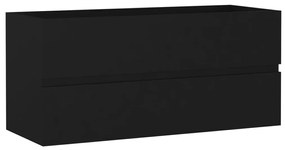 vidaXL Wastafelkast 100x38,5x45 cm spaanplaat zwart