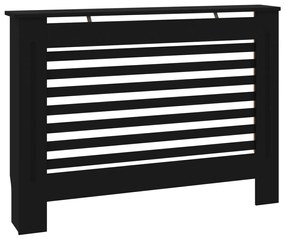vidaXL Radiatorombouw 112x19x81 cm MDF zwart