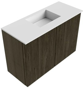 Mondiaz Joya 60cm toiletmeubel shadow met wastafel faye midden 1 kraangat talc