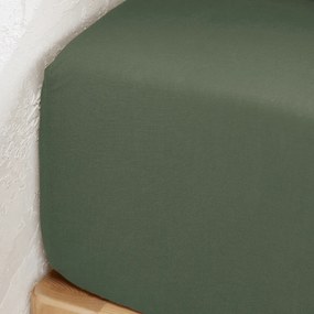 Hoeslaken in gewassen linnen, omslag 35 cm, Linot