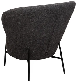 Dan-Form Orbit Loungestoel Met Hoge Rugleuning Boulce Raven Zwart