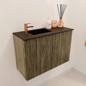 Mondiaz Joya 60cm toiletmeubel dusk met wastafel faye links 1 kraangat urban
