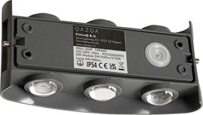 Buiten wandlamp donkergrijs incl. LED 6-lichts IP54 - Silly