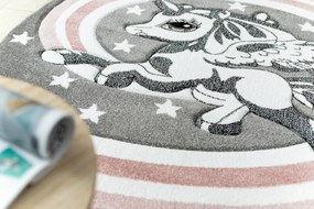 Tapijt PETIT   PAARDJES ROND grijskleuring