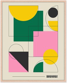 Ingelijste digitale print Abstract Bauhaus