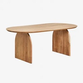 Ovale Eettafel In Acaciahout (200x100 Cm) Bedum Natuurlijk Hout - Sklum