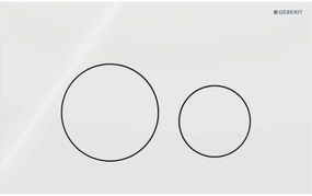 Geberit Sigma 40 bedieningspaneel round glans wit glas voor Sigma reservoirs 8cm (UP720) en 12cm (UP320)