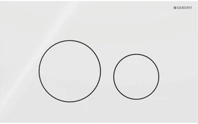 Geberit Sigma 40 bedieningspaneel round glans wit glas voor Sigma reservoirs 8cm (UP720) en 12cm (UP320)