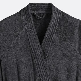 Badjas in badstof, kimono kraag, 450g/m², Haxel