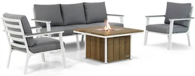 Stoel en Bank Loungeset 4 personen Aluminium Wit  Lifestyle Garden Furniture Palazzo/Seaside
