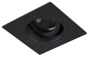 Set van 6 Moderne inbouwspot zwart 9,3 cm draai- en kantelbaar - Chuck