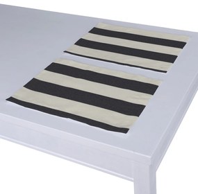 Dekoria Placemats 2 st., wit-grijs gestreept, 30 x 40 cm
