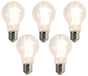 Set van 5 E27 dimbare LED lampen A60 7.6W 780 lm 2700K