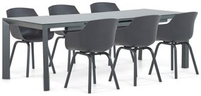 Tuinset 4 personen 180 cm Kunststof Grijs Lifestyle Garden Furniture Salina/Alicante
