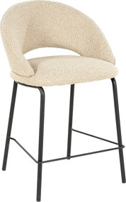 By-Boo Nido Barkruk Met Zwart Onderstel Taupe