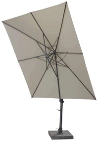 4 Seasons Outdoor Siesta parasol taupe 300 x 300 cm antraciet frame met voet * Sale *  Parasol    taupe weerbestendig