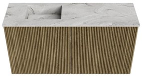 Mondiaz Joya DLux 80cm toiletmeubel dusk met wastafel faye links 1 kraangat glace