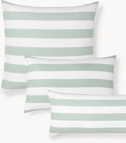Gestreepte katoenen omkeerbare kussenhoes Lorena