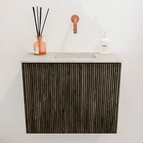 Mondiaz Joya DLux 50cm toiletmeubel shadow met wastafel faye rechts zonder kraangat ostra
