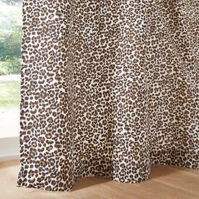 Katoenen gordijn met print en verborgen lussen, Aretha