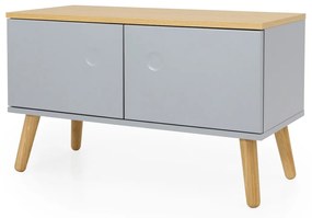 Tenzo Dot Schoenenkast Bankje Mat Grijs - 79x37x48cm.