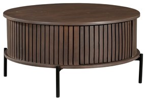 Starfurn Madison Ronde Salontafel Walnoot Mangohout - 80 X 80cm.