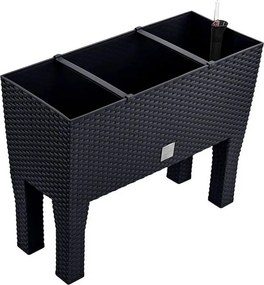 Prosperplast Rato Case High Plantenbak op poten - 80 x 33 x 62 cm - Antraciet