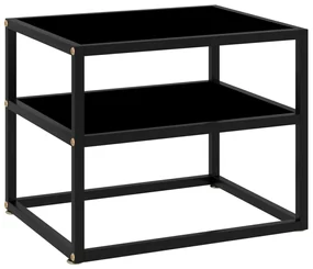 vidaXL Wandtafel 50x40x40 cm gehard glas zwart