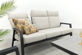 Lagos/Milford verstelbare 5-zits stoel-bank loungeset - antraciet