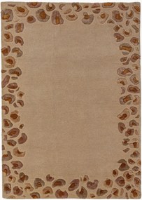 Handgetuft laagpolig vloerkleed Leopard Frame