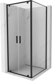 Mexen Exo douchecabine met draaideur 70 x 70 cm, transparant, zwart - 8182-070-070-70-00