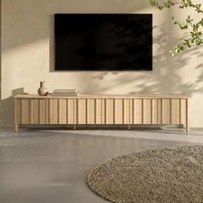 Eleonora Jake Modern Tv-meubel Eikenhout Naturel 264 Cm - 264x47x50cm.