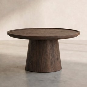 Eleonora Ron Ronde Salontafel Mangohout 65 Cm - 65 X 65cm.