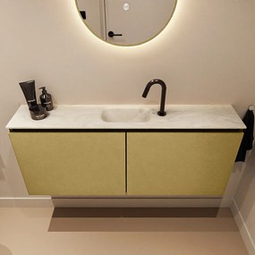 Mondiaz Ture DLux toiletmeubel 120cm oro met wastafel ostra midden met kraangat