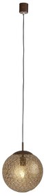Landelijke hanglamp roestbruin 30cm - Kreta Landelijk / Rustiek E27 rond Binnenverlichting Lamp