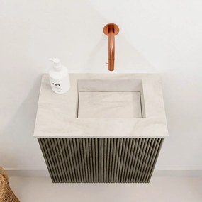 Mondiaz Joya DLux 40cm toiletmeubel shadow met wastafel faye rechts zonder kraangat ostra