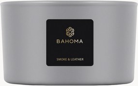 3-lonts geurkaars Smoke & Leather (freesia, lindebloesem)