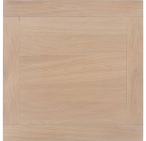 Goossens Hoektafel Clear, hout eiken wit, stijlvol landelijk, 75 x 40 x 75 cm