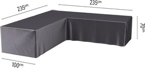 Platinum Aerocover loungesethoes hoekset - Ademende hoes voor loungeset met een 90° hoek (L-vorm) 235 x 235 x 100 x H70cm