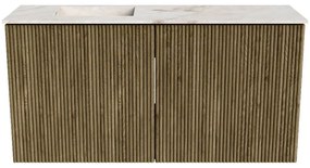 Mondiaz Joya DLux 80cm toiletmeubel dusk met wastafel faye links 1 kraangat frappe