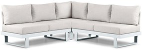 Hoek loungeset 5 personen Aluminium Wit Lifestyle Garden Furniture Lorenzo
