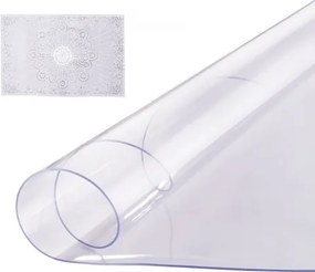 VEVOR Plastic tafelkleed, 48 x 48 inch, 2,0 mm dik, transparante tafelbeschermer, ronde PVC bureau-onderlegger, waterdichte en gemakkelijk te reinigen bureau-onderlegger, tafelkleed, voor kantoor, ladekast, eettafel, nachtkastje