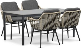 Tuinset 4 personen 180 cm Rope Grijs Coco Antoni/Como