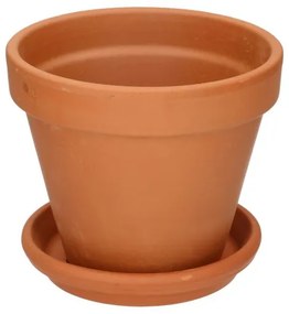 Bloempot met schotel, terracotta,Ø 19 cm