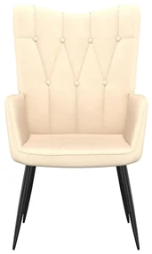 vidaXL Relaxstoel stof crèmekleurig