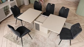 LEONEL Beige (Champagne) – MODERNE VOUWTAFEL TOT 180 cm!