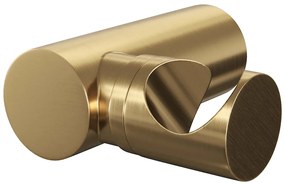 Brauer Stripe thermostatische badkraan met wandhouder en staafhanddouche messing geborsteld PVD