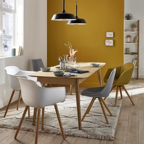 Uitschuifbare eettafel, eikenfineer, 4 tot 10 personen, BIFACE