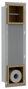 Fortifura Calvi Inbouw Reserve- en toiletrolhouder - Geborsteld Messing PVD (Goud) SW1126050/SW1126053