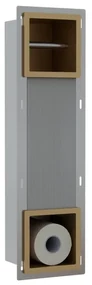 Fortifura Calvi Inbouw Reserve- en toiletrolhouder - Geborsteld Messing PVD (Goud) SW1126050/SW1126053